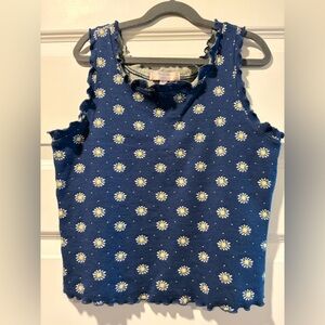 Moa Moa Blue Floral Kids Tank Top